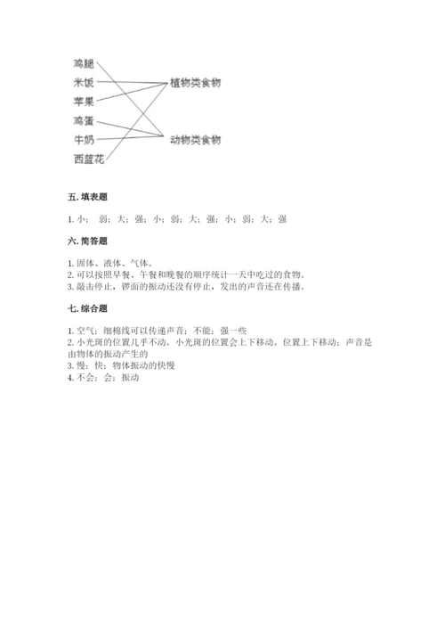 教科版四年级上册科学期末测试卷含答案（培优b卷）.docx