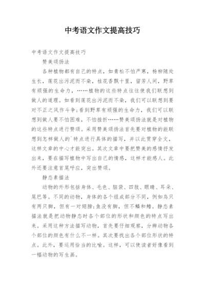 中考语文作文提高技巧.docx