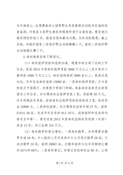 县林业局年度工作报告 (4).docx