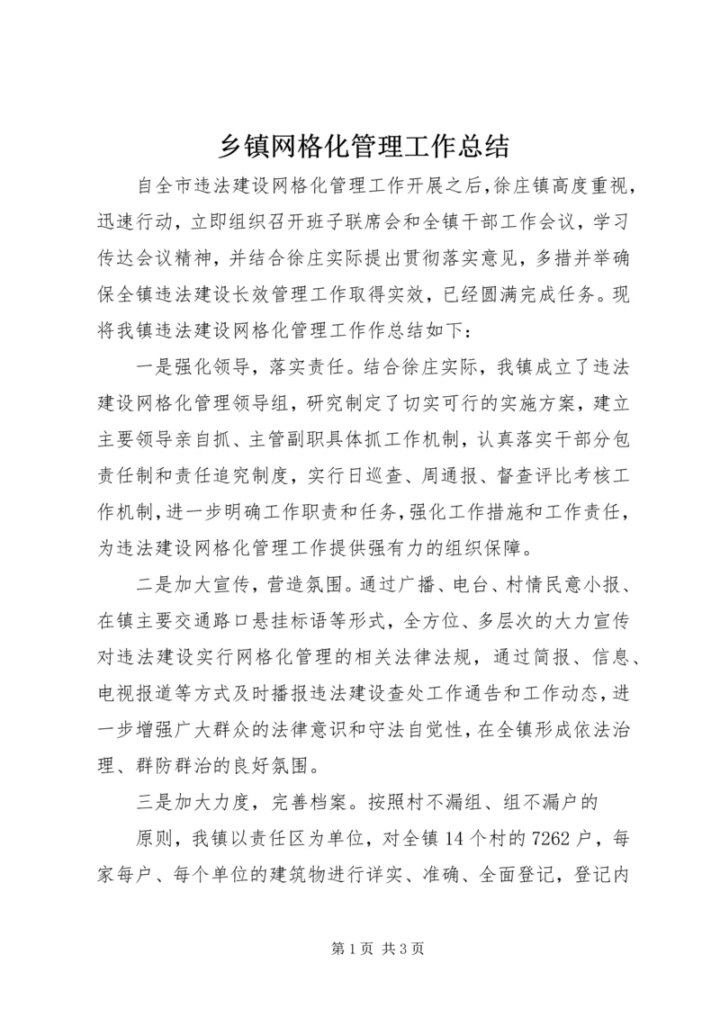 乡镇网格化管理工作总结.docx