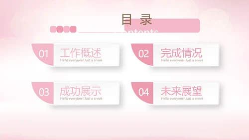 粉色时尚美容SPA美容院年终工作总结动态PPT