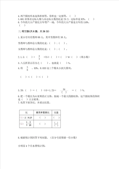 沪教版数学六年级下册期末测试卷（模拟题）