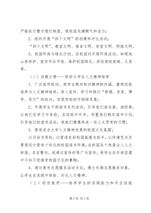 迎评促建校园文化建设实施方案(征求意见稿) (5).docx