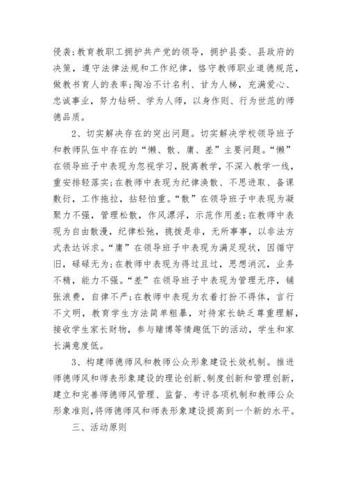 师德主题教育月活动实施方案5篇.docx