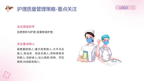 粉紫卡通护理安全质量管理PPT模板宣传PPT动态PPT安全教育