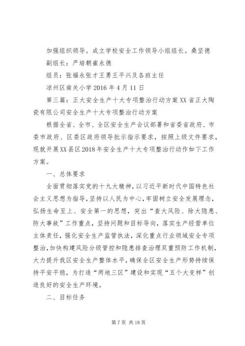 交通运输安全生产五大专项整治行动工作方案.docx