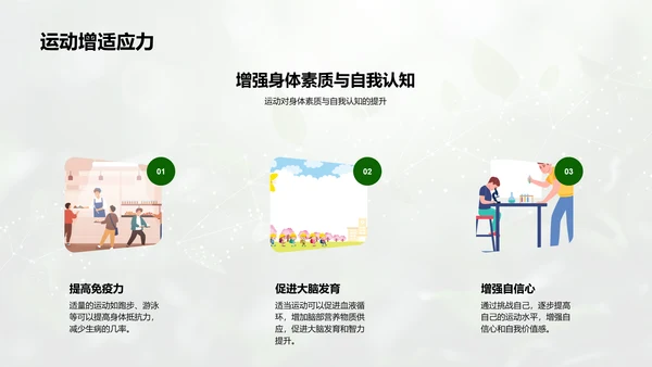 青少年健身指南PPT模板