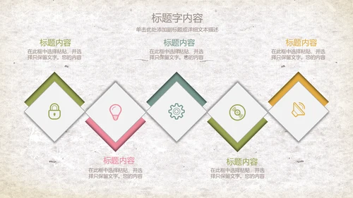 复古精美手绘花卉ppt动态模板