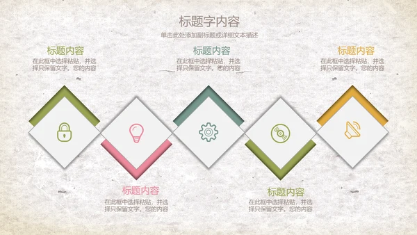 复古精美手绘花卉ppt动态模板