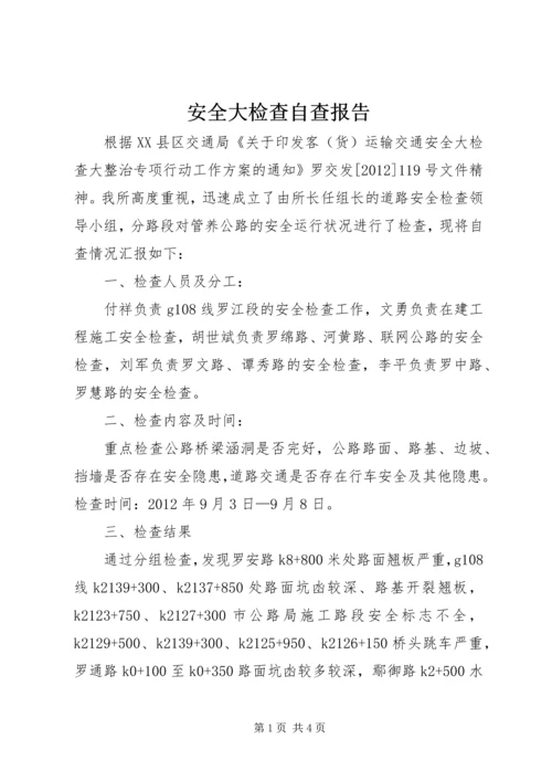安全大检查自查报告 (14).docx