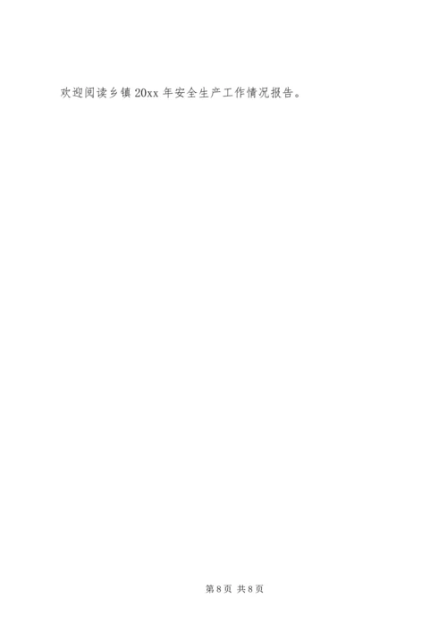 乡镇安全生产工作情况报告.docx