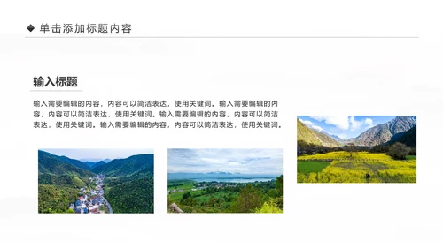 乡村旅游清新魅力乡镇美丽农村乡镇PPT