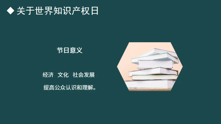 426世界知识产权日书页背景通用PPT模板