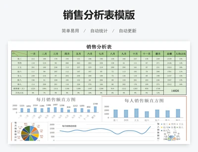 销售分析表模版