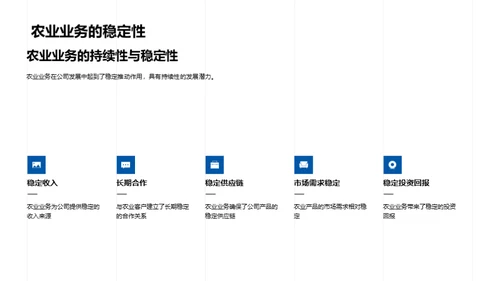 农业业务年度报告