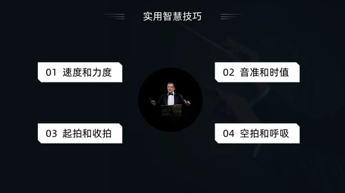 简约黑白怎样指挥唱歌PPT模板宣传PPT动态PPT
