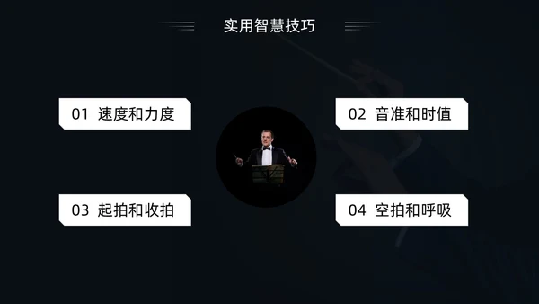 简约黑白怎样指挥唱歌PPT模板宣传PPT动态PPT