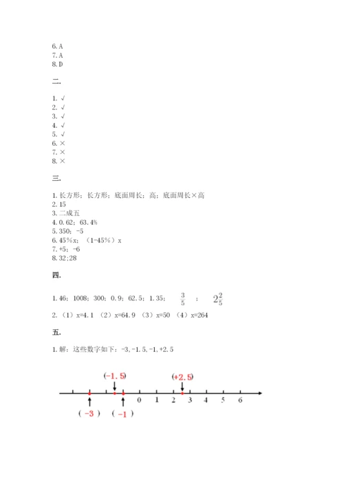 小学六年级数学毕业试题（精选题）.docx