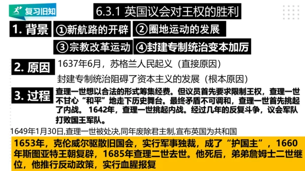 第六单元 资本主义的兴起与资产阶级革命 精品复习课件（40张PPT）