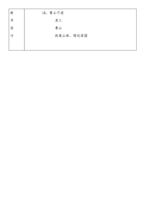 16、青山不老教案