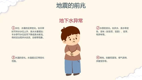 手绘卡通防震减灾安全教育科普PPT模板