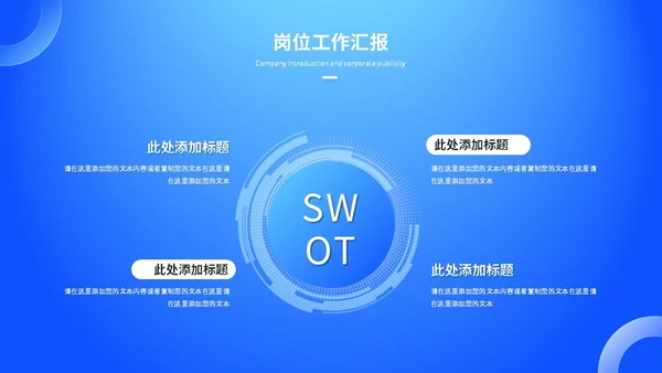 蓝色渐变科技风工作总结工作汇报ppt模板