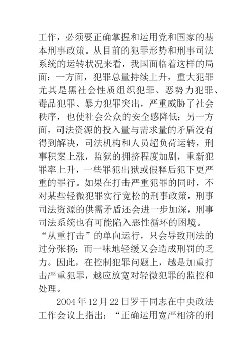 宽严相济刑事政策研究.docx