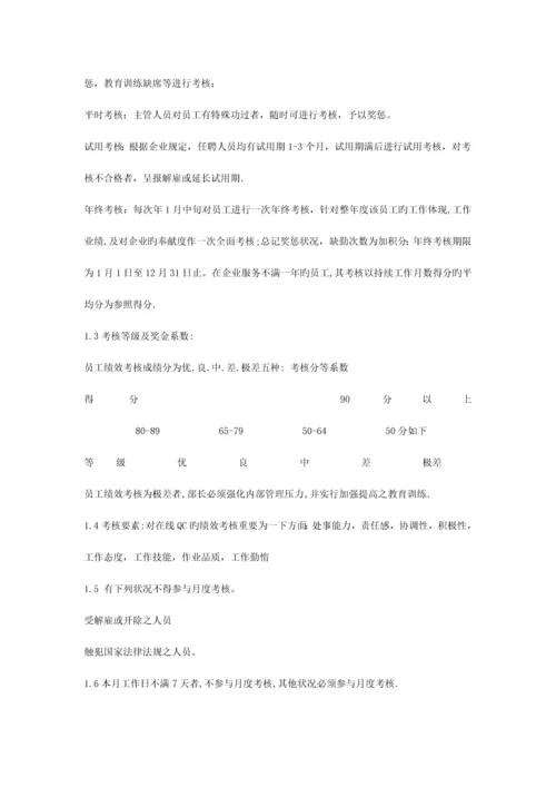 食品有限公司品控部绩效考核制度.docx