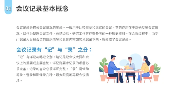 会议记录培训PPT模板会议纪要