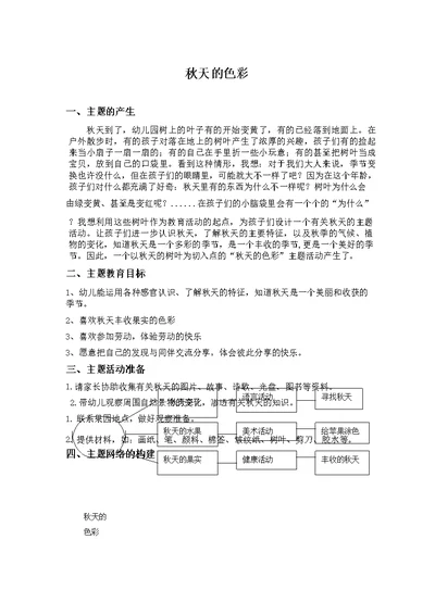 幼儿园小班主题活动