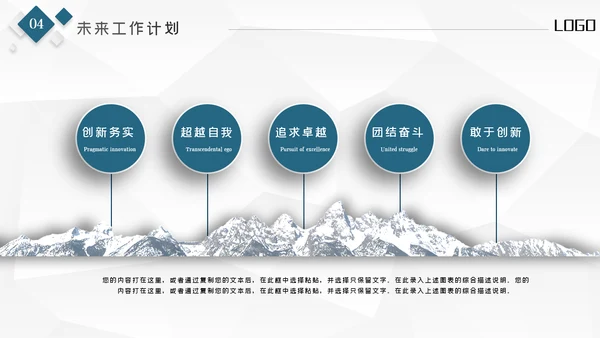 大气2022工作总结计划述职报告PPT模板