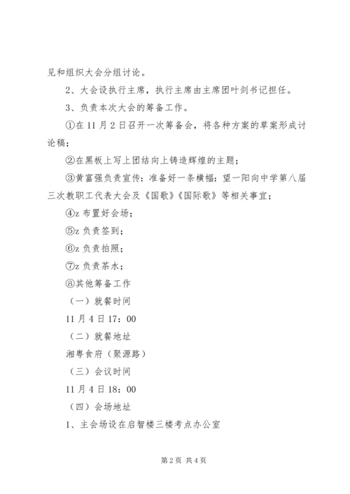 阳向中学教职工代表大会召开工作方案.docx