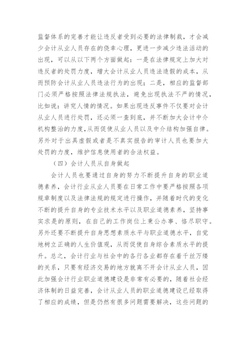 会计职业道德的论文精编.docx