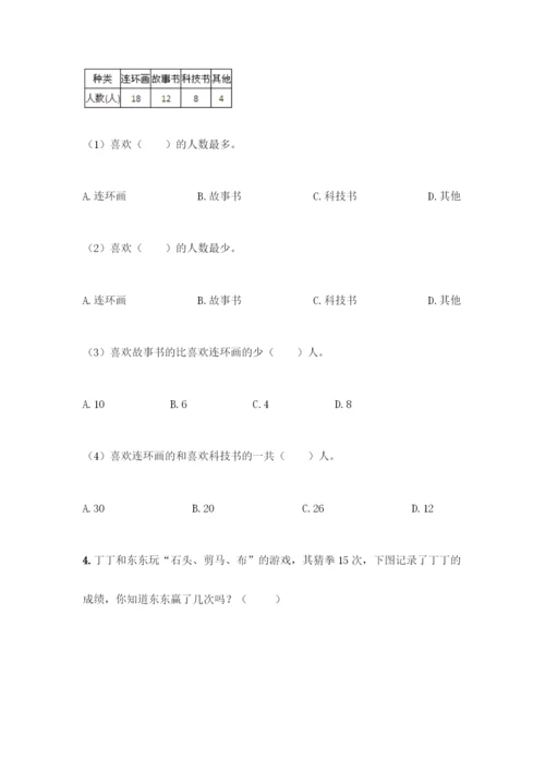 人教版二年级下册数学第一单元-数据收集整理-测试卷及答案【典优】.docx