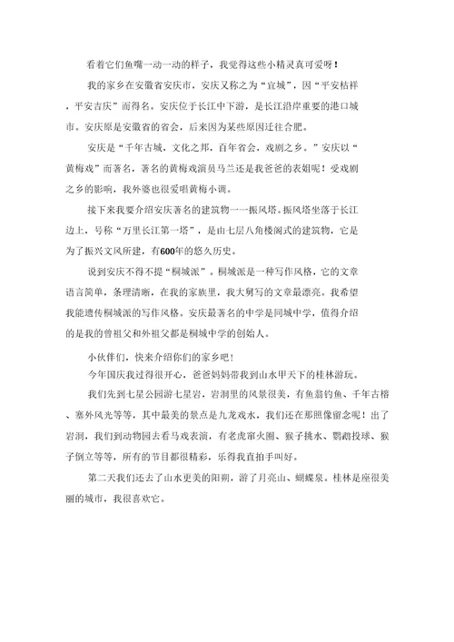 小学生的日记模板合集七篇