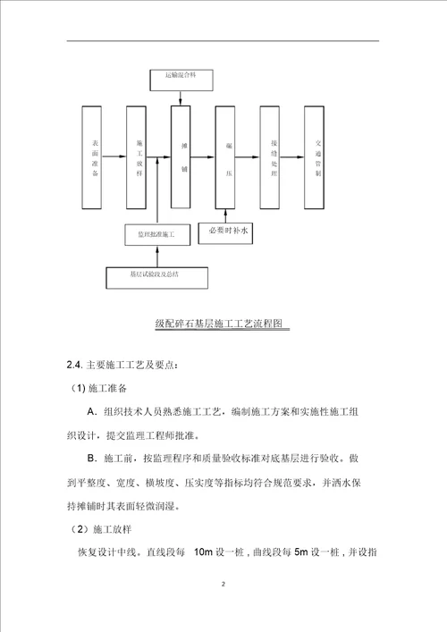 碎石基层施工方案