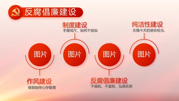 与党同心跟党奋斗红色党建动态PPT