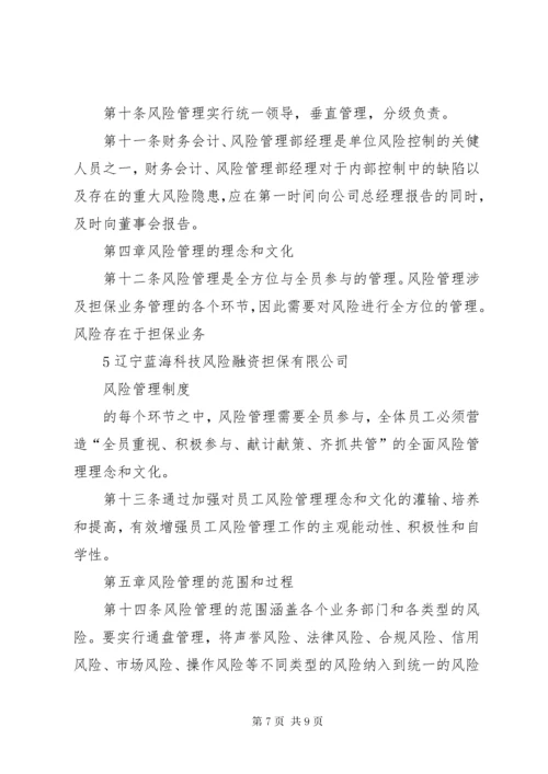 XX公司风险管理制度.docx