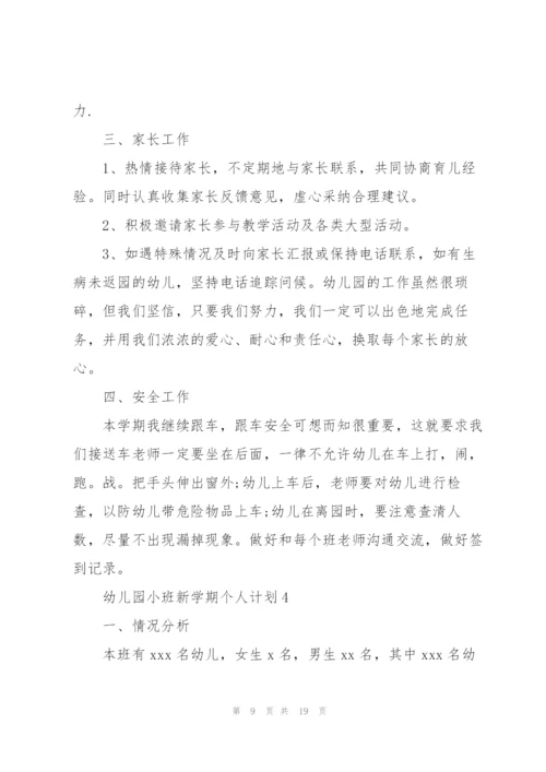 幼儿园小班新学期个人计划5篇.docx