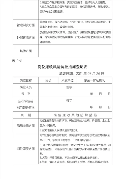 廉政风险防控机制建设防控措施阶段工作方案