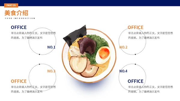 拉面制作方法美食分享通用PPT模板