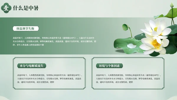 绿色清新夏季防暑降温健康指南PPT模板
