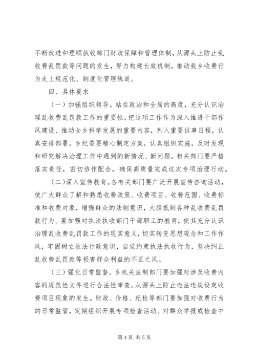 乡镇实施四项治理工作方案.docx