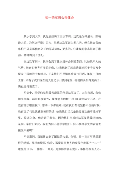 初一的军训心得体会 (2).docx