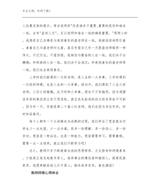 2023教师师德心得体会例文11篇合集.docx