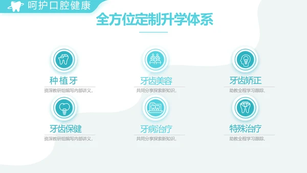 蓝色简约医疗牙科工作总结汇报PPT