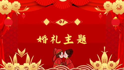 传统中式婚礼活动策划通用PPT模板