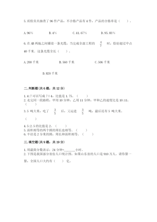 小学六年级上册数学期末测试卷附参考答案ab卷.docx