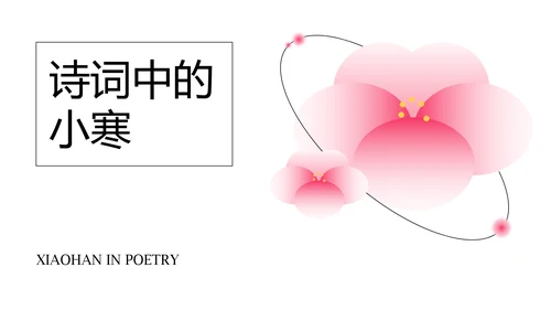 中国风粉色梅花主题小寒节气介绍PPT
