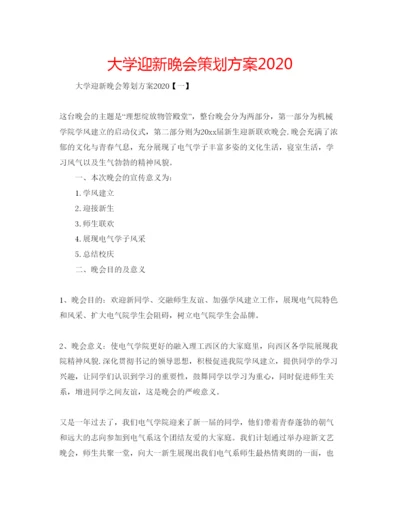 精编大学迎新晚会策划方案.docx
